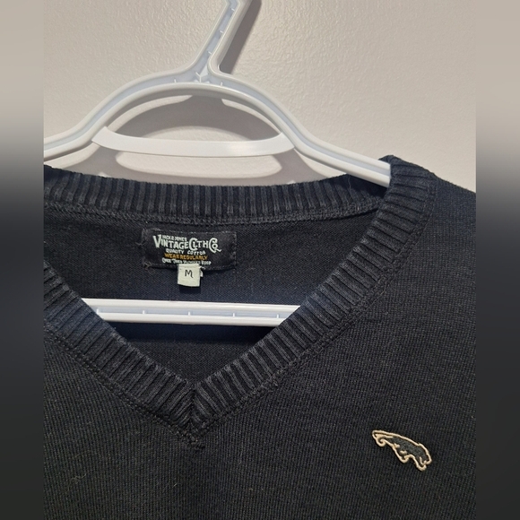 Jack & Jones Men's Black Sweater with Tan Elbow Patches - Picture 2 of 3